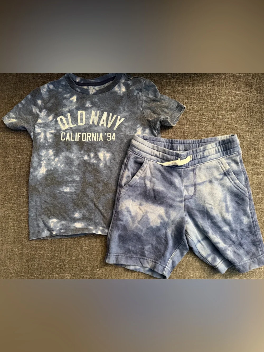 Old Navy Blue Tie-Dye Kids Short Set